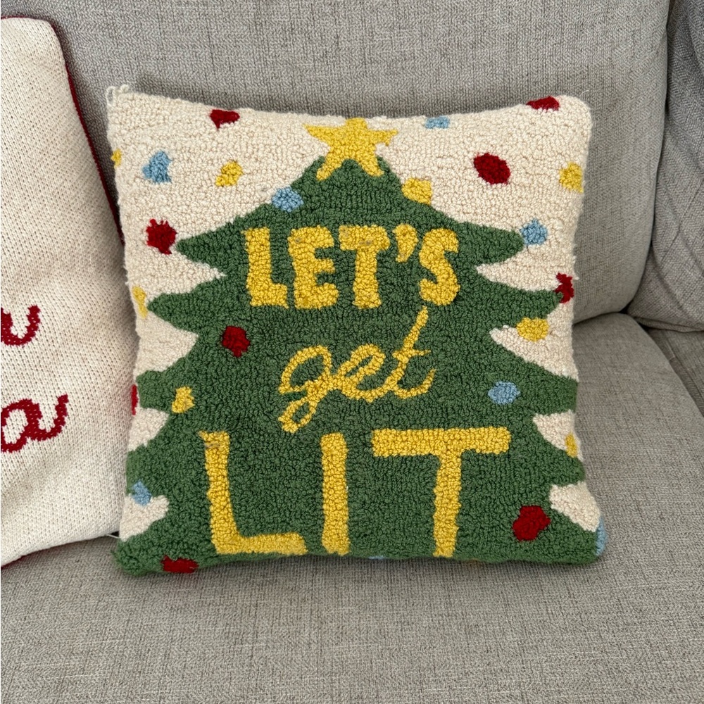 ‘Let’s Get LIT’ throw pillow